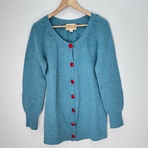 Lia Molly Anthropologie Italian Lambs Wool Sweater Cardigan Size Small D54